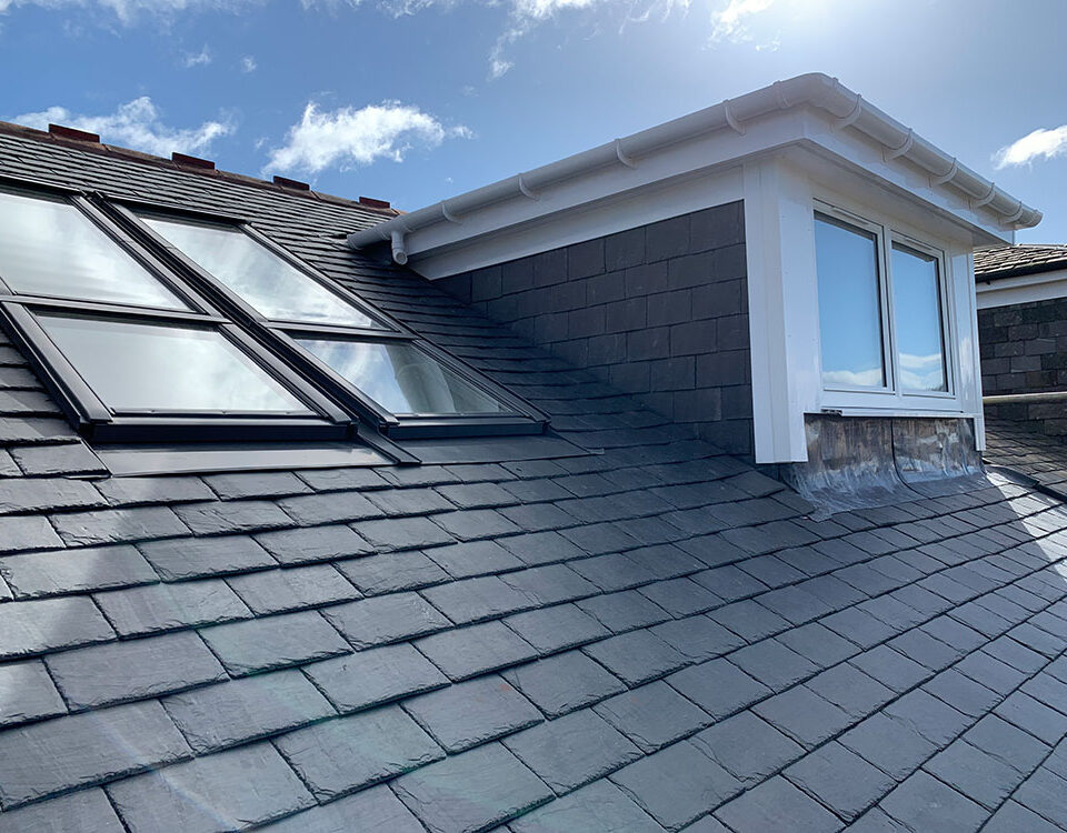 Netherlee loft conversion new roof & Dorma install
